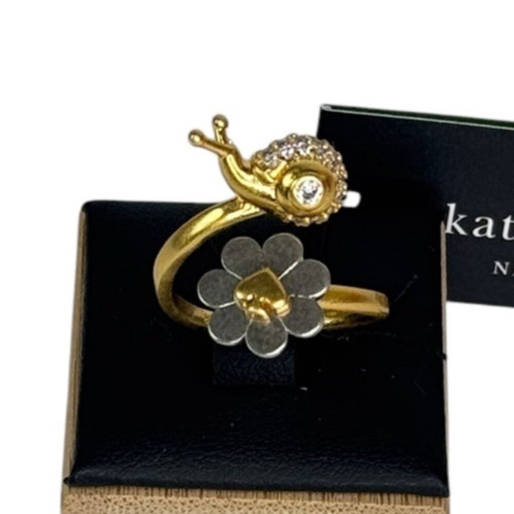 Kate spade Garden Glam Snail By-pass Ring size 6